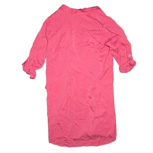 Soft Surroundings Coral Embroidered Weekender Tencel Shirt Dress Size XL - Picture 7 of 7